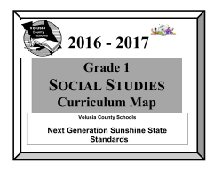Grade 1 SOCIAL STUDIES Curriculum Map