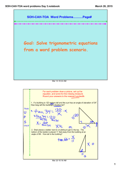 SOH-CAH-TOA word problems Day 3.notebook