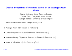 Optical Properties of Plasmas Based on an Average