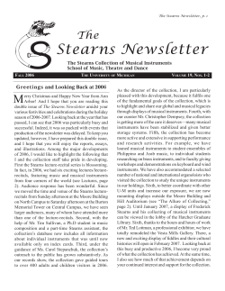 Stearns Newsletter - University of Michigan School of Music