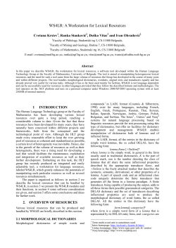 WS4LR: A Workstation for Lexical Resources