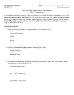 Basic Math Skills and Wor