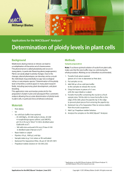 Determination of ploidy levels in plant cells