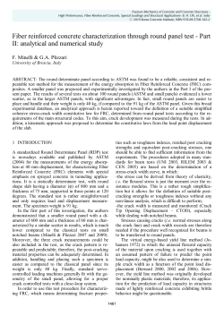 Fiber reinforced concrete characterization through round panel test
