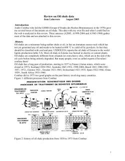 Review on Oil shale data