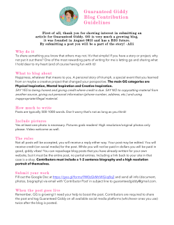 Peruse the blog contributor guidelines!