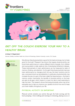 Get Off the Couch! Exercise Your Way to a Healthy Brain
