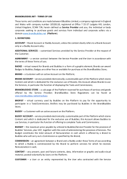 BRANDBUDDIES.NET - TERMS OF USE These terms and