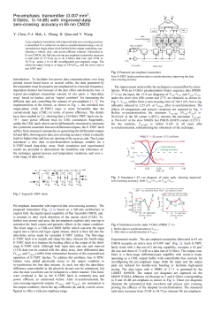 Pre-emphasis transmitter - UNIEVERSITY OF MACAU