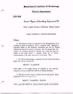 Side Light From a Helium- Neon Laser