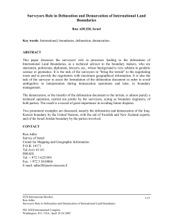 Surveyors Role in Delineation and Demarcation of International