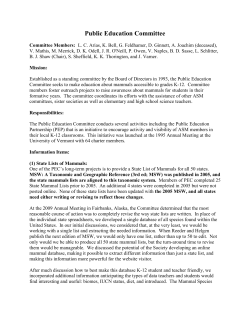 Public Education Committee - American Society of Mammalogists