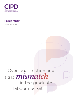 Over qualification and skills mismatch in the graduate labour
