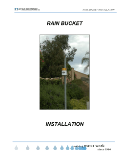 rain bucket installation