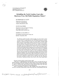 Rebuilding the North Carolina Coast after Hurricane Fran: Did