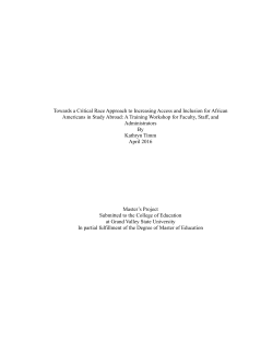 Towards a Critical Race Approach to Increasing Access and