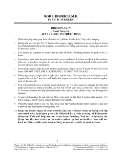 Rhinoplasty Aftercare Instructions