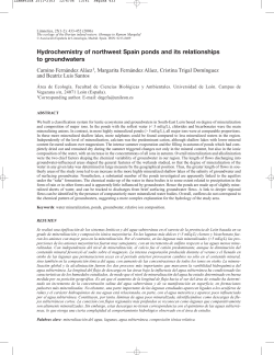 Hydrochemistry of northwest spain ponds