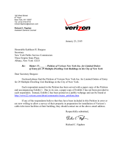 Petition of Verizon New York Inc. for