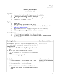 Apples in Appealing Ways - Oregon State University Extension Service