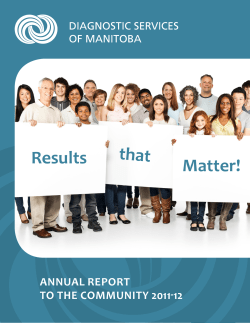 2011-12 Annual Report - Diagnostic Services Manitoba