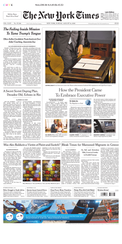 How the President Came To Embrace Executive Power