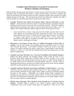 log export restrictions - The US Lumber Coalition