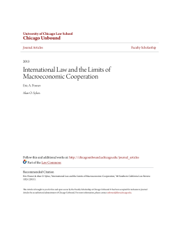 International Law and the Limits of Macroeconomic Cooperation