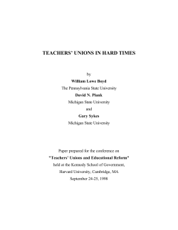 teachers` unions in hard times