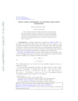 Finite sample properties of multiple imputation