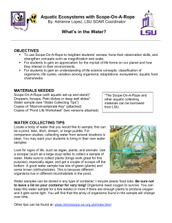 Aquatic Ecosystems with Scope-On-A