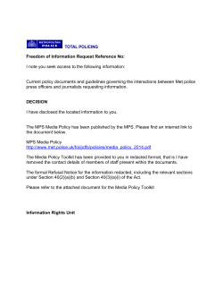 Information Rights Unit - Policy documents and