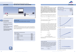 SUMMARY EXPERIMENT PROCEDURE Motion with uniforM