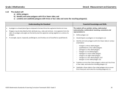 Grade 3 Mathematics Strand: Measurement and Geometry
