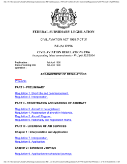 Civil Aviation Regulation 1996 - Department of Civil Aviation Malaysia