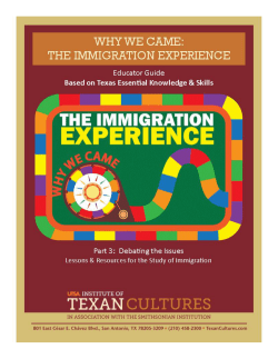Institute of Texan Cultures Why We Came: Part 3 1