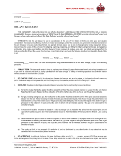 Example Lease - Red Crown Royalties