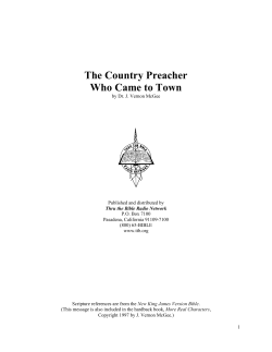 The Country Preacher Who Came to Town