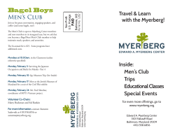 Bagel Boys Men`s Club - Edward A. Myerberg Center