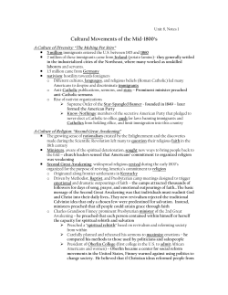Cultural Movements of the Mid