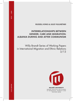 Interrelationships Between Gender, Care and Migration