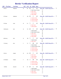 Bowler Events