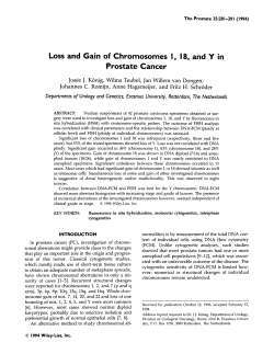 Loss and gain of chromosomes 1, 18, and Y in prostate cancer