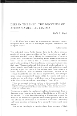 Deep in the Shed: The Discourse of African