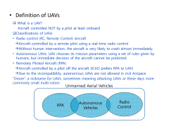 Definition of UAVs