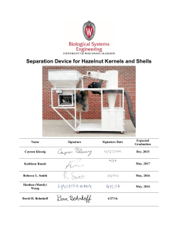 Separation Device for Hazelnut Kernels and Shells