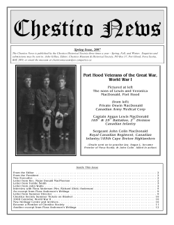 Port Hood Veterans of the Great War, World War I