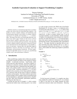 Symbolic Expression Evaluation to Support