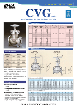 Bellows Valve CVG
