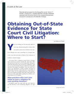 Obtaining Out-of-State Evidence for State Court